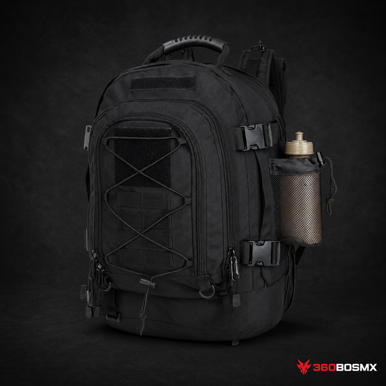 Mochila Militar Táctica Expandible MOLLE QingQing AKM-003 40-67 L – Negro – 360BOSMX