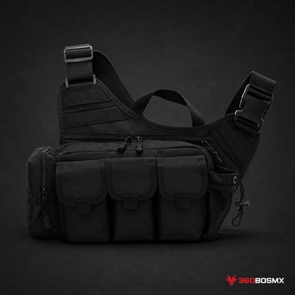 Mochila Táctica Cruzada MOLLE QingQing XB053 – Negro MP