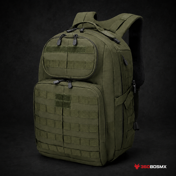 Mochila Táctica Militar MOLLE 35 L QingQing AKM-054 – Verde militar – 360BOSMX