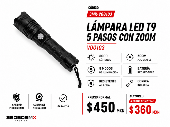 Lampara Led T9