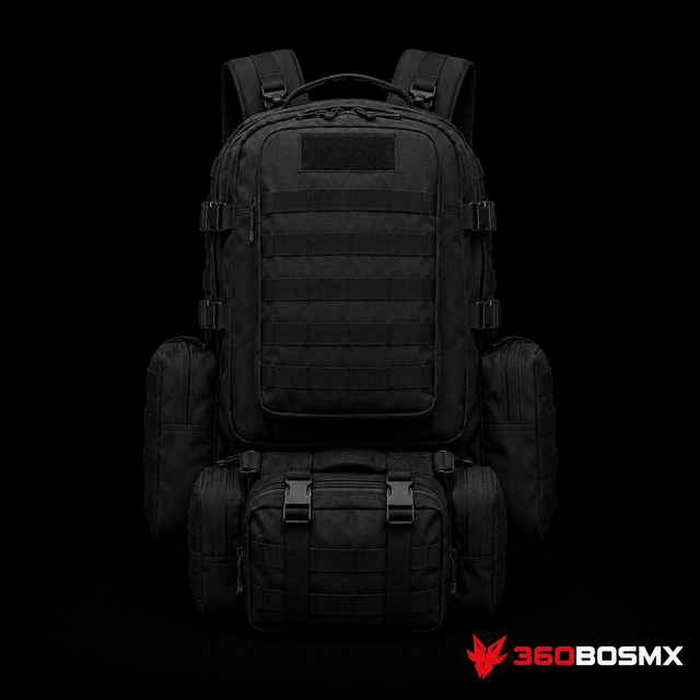 Mochila Táctica Militar 55 Litros Backpack Calidad Original Gjp Wz213 - Negra#1