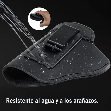 Funda discreta de cuero para porte oculto universal — Negra - vista 4