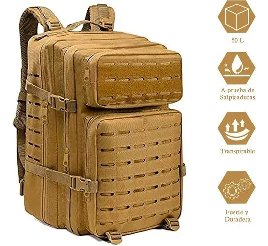 Mochila Tactica 50L Molle Laser Kaki	840	GBL-01195	BX	MM