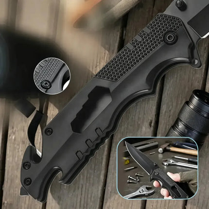Cuchillo táctico plegable multiuso MXQ-017 — Acero inoxidable - vista 7