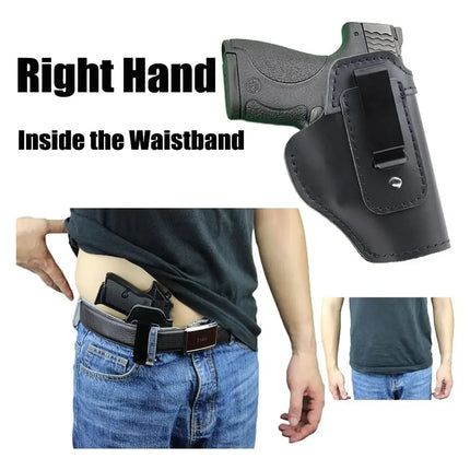 Funda discreta de cuero para porte oculto universal — Negra - vista 3