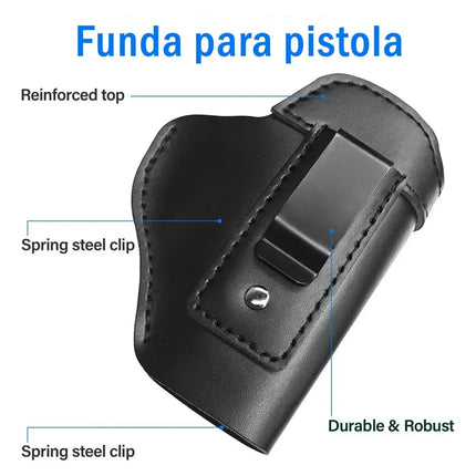 Funda discreta de cuero para porte oculto universal — Negra - vista 2