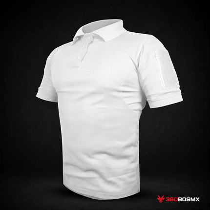 Playera Polo Táctica KM PPMC de Manga Corta – Blanco MP
