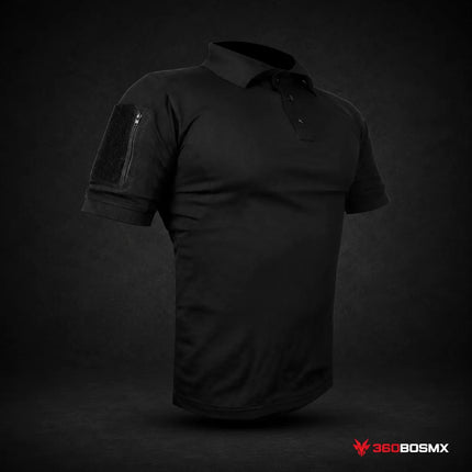 Playera Polo Táctica KM PPMC de Manga Corta – Negro MP