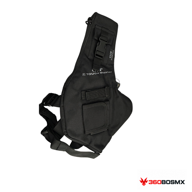 Sobaquera táctica Touch Warrior GJ2641 con compartimentos — Negro sobre fondo blanco con logo 360BOSMX