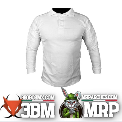 Camisa Polo Manga Larga Color Blanco 	464	3BM-0288 M