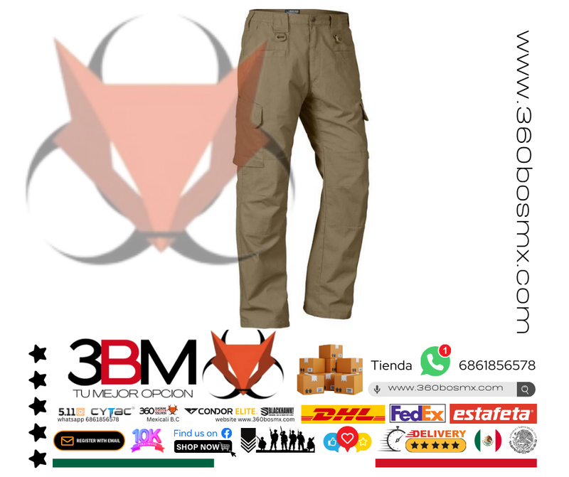 Tactical Pantalon Tactico Cargo Khaki