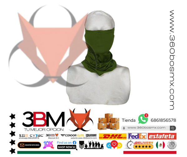 Balaclava Capucha Verde 3BMA024