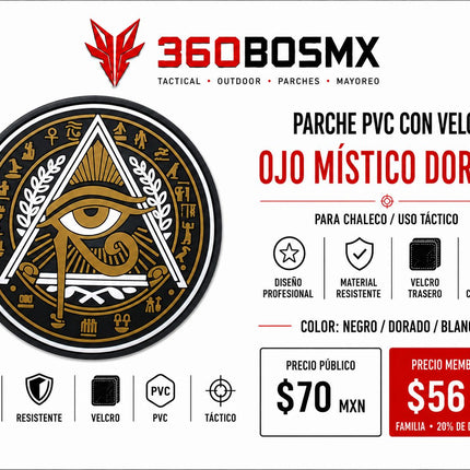 Parche PVC c/ Velcro Ojo