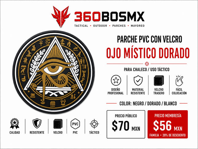 Parche PVC c/ Velcro Ojo