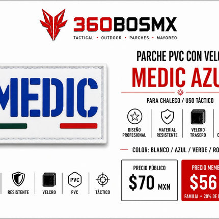 Parche PVC c/ Velcro Medic