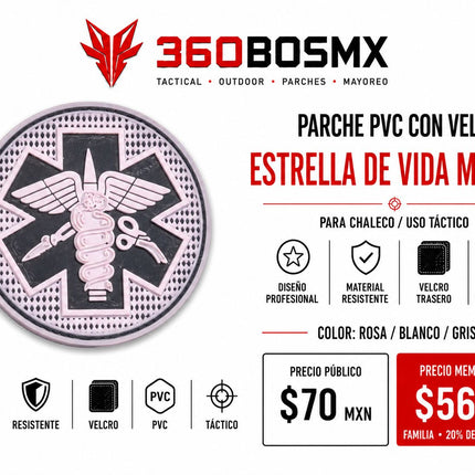 Parche PVC c/ Velcro Paramedico