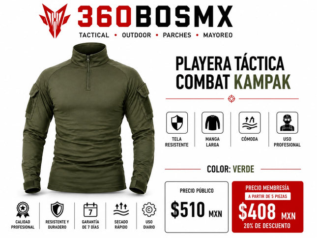 Camisa Combate Manga Larga