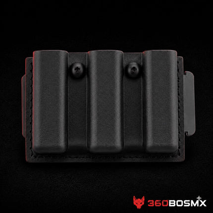Portacargador Triple Safariland 775 Slimline para Glock 17 (Fornituras 2.25") - Negro