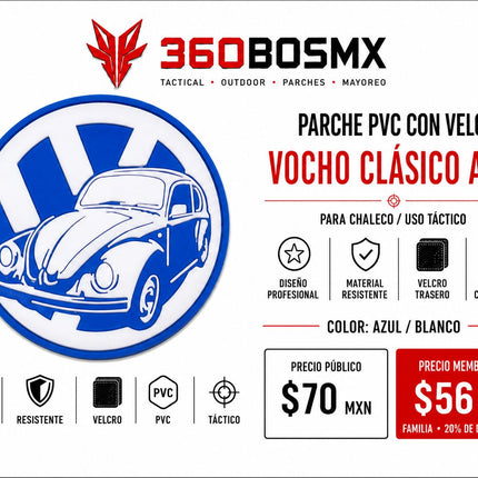 Parche PVC c/ Velcro VW
