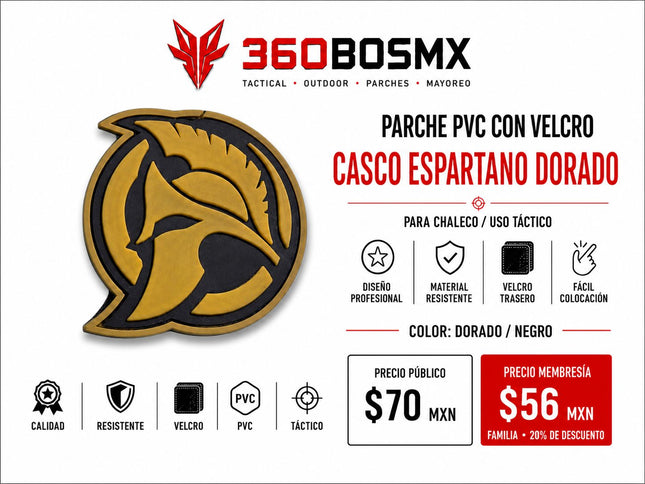 Parche PVC c/ Velcro Espartano