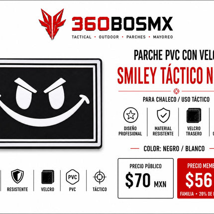 Parche PVC c/ Velcro Smile