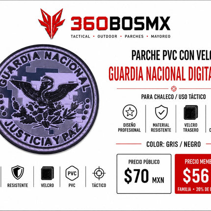 Parche PVC c/ Velcro Guardia Nacional