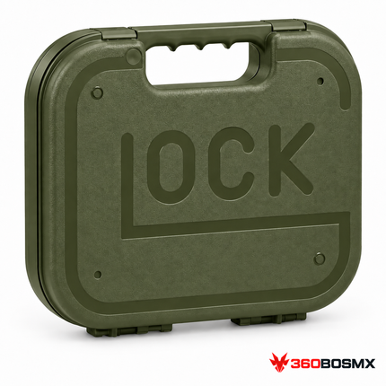 Estuche rígido completamente verde militar 360BOSMX