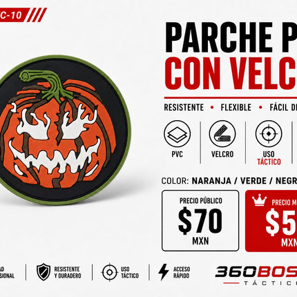 Parche PVC Halloween c/ Velcro