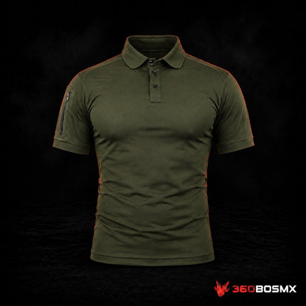 Playera Polo Táctica Manga Corta Transpirable con Bolsillos