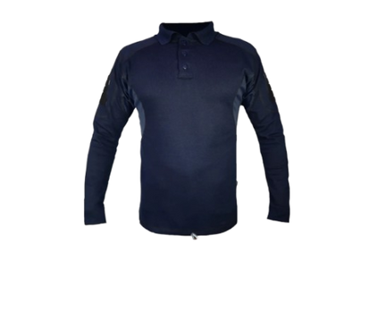 Camisa Polo Manga Larga Color Azul Marino 464	3BM-0287 M