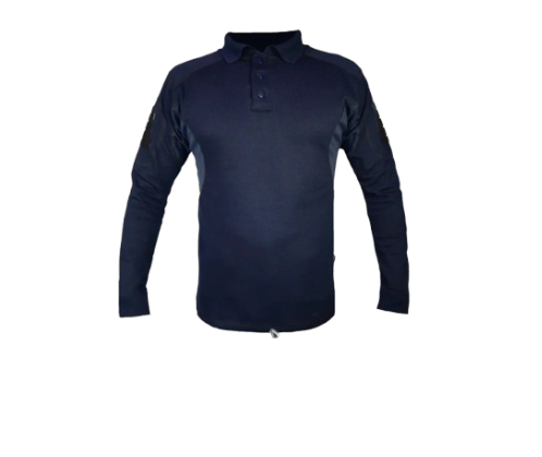 Camisa Polo Manga Larga Color Azul Marino 464	3BM-0287 M