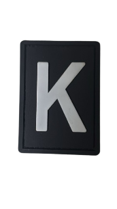 Parche PVC c/ Velcro Letra K 	48	3BM-01097	BX2	MM 3BM MRP