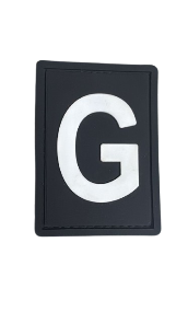 Parche PVC c/ Velcro Letra G	40	3BM-01103	BX2	MM 3BM MRP