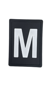 Parche PVC c/ Velcro Letra M 	48	3BM-01110	BX2	MM 3BM MRP