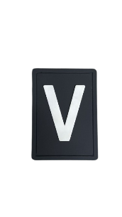 Parche PVC c/ Velcro Letra V 	48	3BM-01112	BX2	MM 3BM MRP