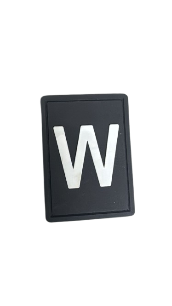 Parche PVC c/ Velcro Letra W 	48	3BM-01112	BX2	MM 3BM MRP