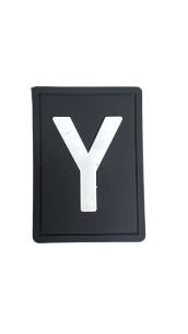 Parche PVC c/ Velcro Letra Y 	48	3BM-01121	BX2	MM 3BM MRP