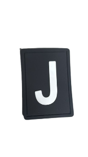 Parche PVC c/ Velcro Letra J 	48	3BM-01123	BX2	MM 3BM MRP