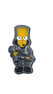 Parche PVC c/ Velcro Bart Simpson Gris 	48	3BM-01124	BX2	MM 3BM MRP