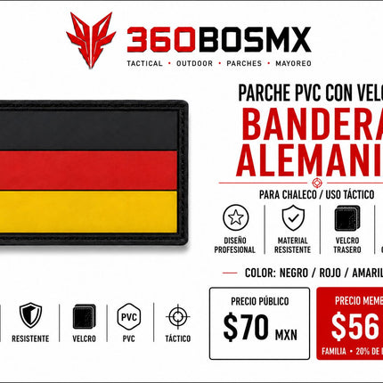 Parche PVC c/ Velcro Bandera