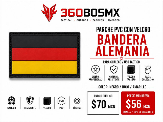 Parche PVC c/ Velcro Bandera