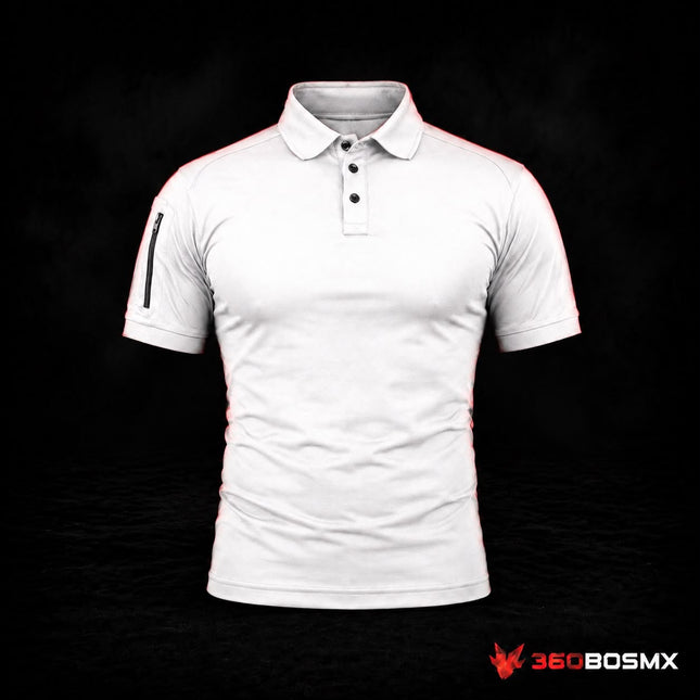 Playera Polo Táctica Manga Corta Transpirable con Bolsillos