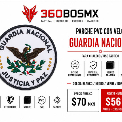 Parche PVC c/ Velcro Guardia Nacional