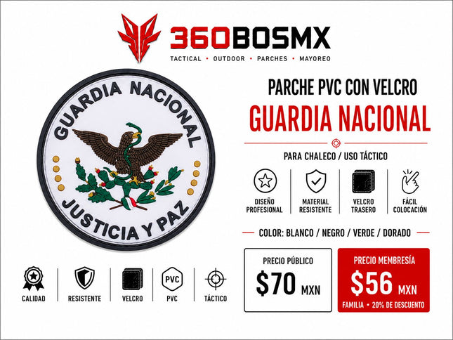 Parche PVC c/ Velcro Guardia Nacional