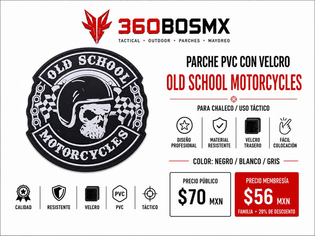 Parche PVC c/ Velcro Old School