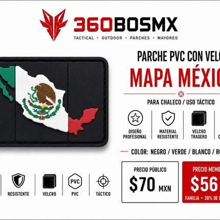 Parche PVC c/ Velcro Bandera