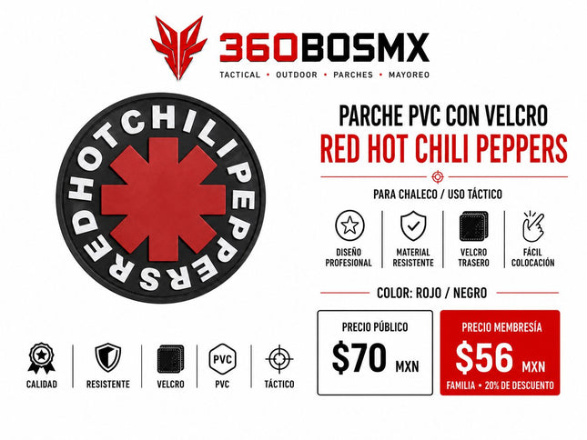 Parche PVC c/ Velcro Red Hot A2