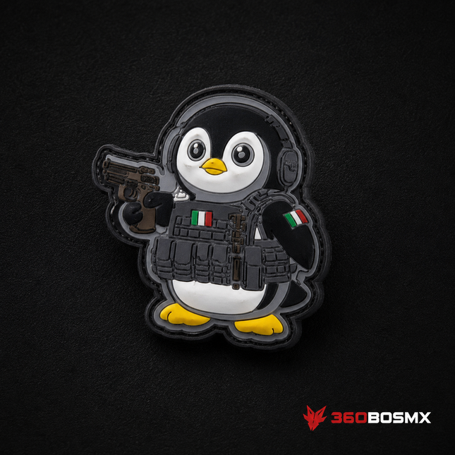 Parche PVC Pingüino Táctico México con Velcro