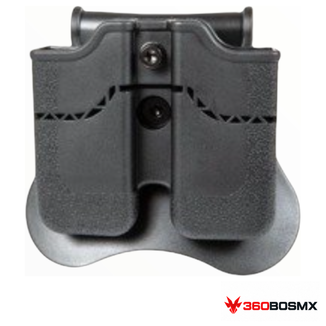 Porta cargador doble 9 mm PJ006 — Negro
