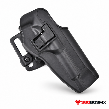 Funda holster táctica PJ159 larga para Glock, mano derecha, color negro
